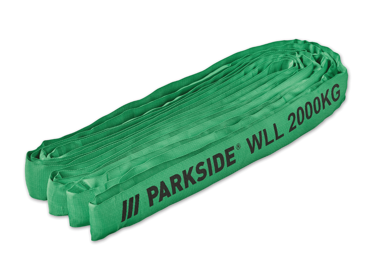 Ein grünes Parkside WLL 2000kg Lastaufnahmemittel.