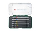 Parkside bit set in a green and clear plastic case.