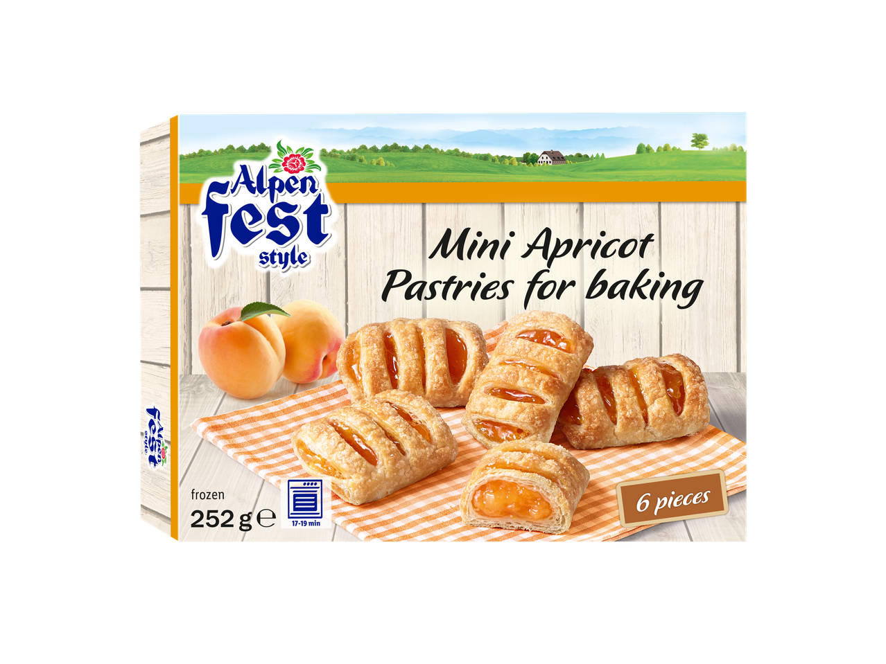 Mini plăcinte cu caise Alpen Fest pentru copt.