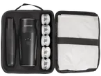 Kit de engomar camisas CLEANMAXX com ferro, acessórios e mala de transporte.
