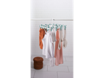 Clothes dryer with shirts and socks.