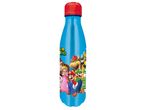Синя бутилка за вода Super Mario с червена капачка.