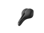 Black Selle Royal bike saddle, ergonomic design.