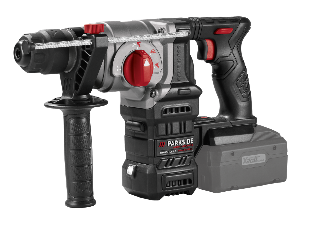 Martelo combinado sem fio PARKSIDE PERFORMANCE com bateria X 20 V Team.