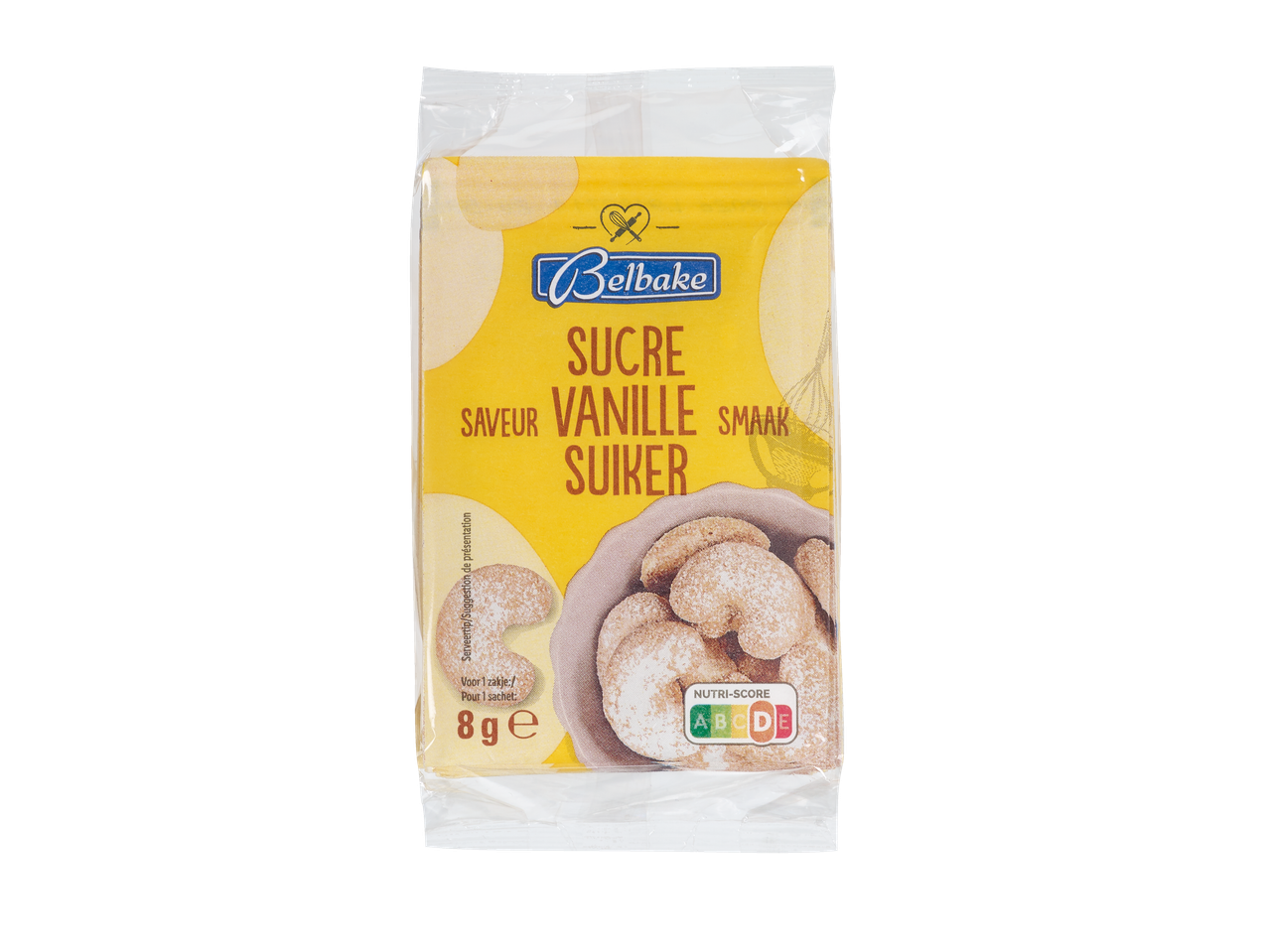 Sachets de sucre vanillé Belbake avec Nutri-Score A