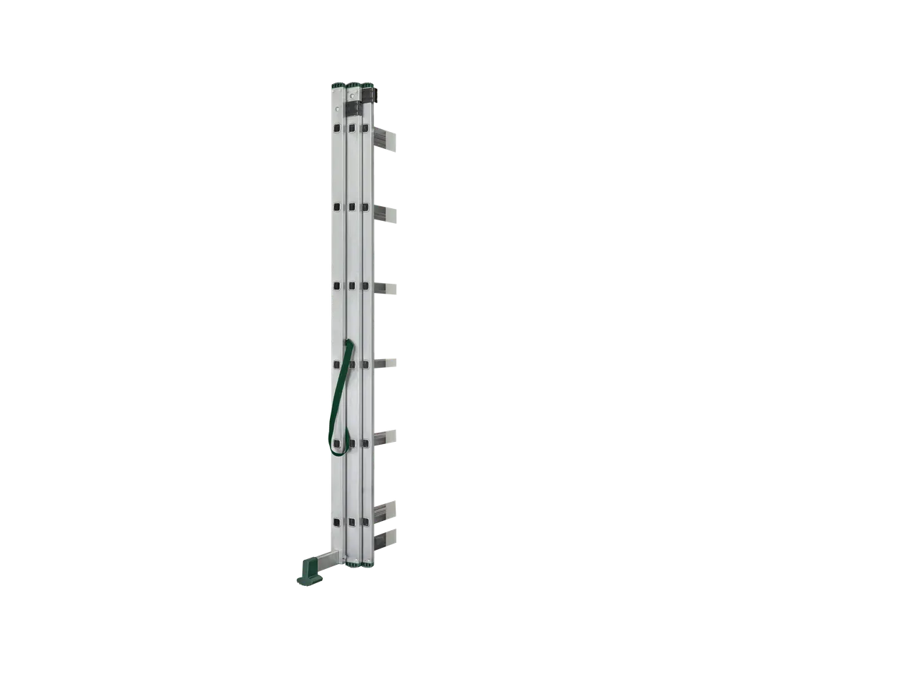 Foldable ladder on a black background