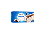 Gelatelli gelado de baunilha com camadas de cacau, embalagem azul