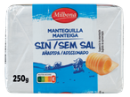 Manteiga Milbona sem sal, 250g.