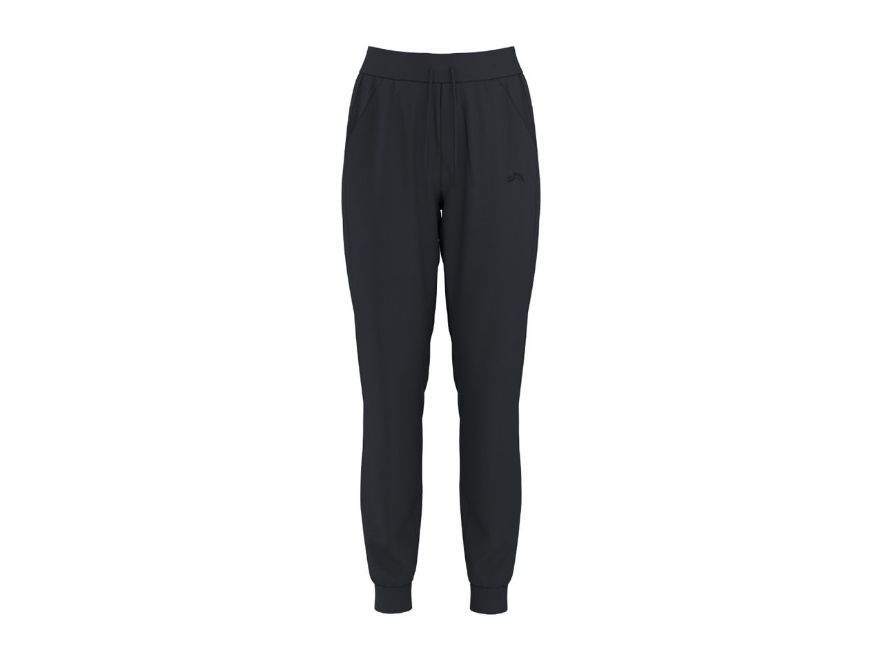 Dark grey joggers with an elasticated waistband and cuffs, featuring a subtle logo.