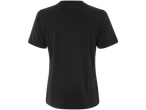 En enkel svart t-shirt med korta ärmar.