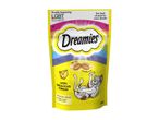 Dreamies cat treats with cheese: crunchy outside, soft inside.