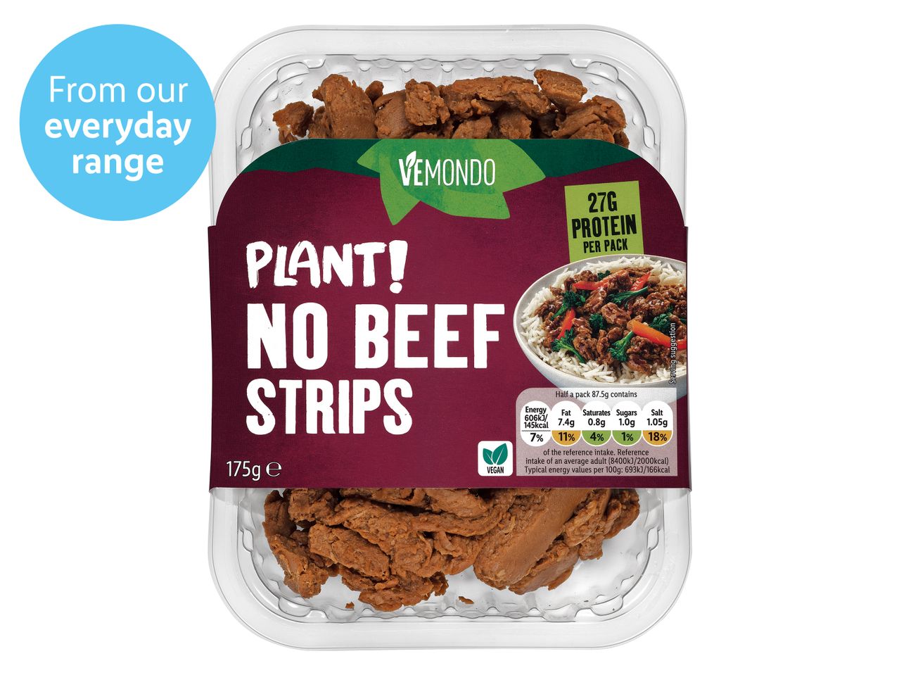 Go to full screen view: Vemondo Meat Free Beef Strips - Image 1