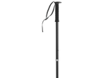 Black trekking pole with an adjustable strap and a textured grip.