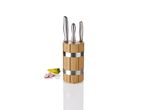 Ceppo portacoltelli in legno per set di  8 coltelli da cucina.