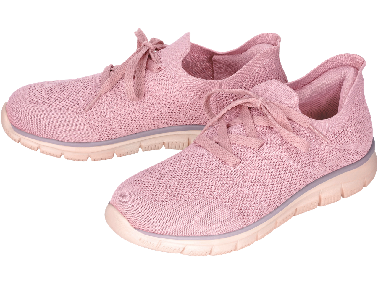 Crivit rozā sieviešu sporta apavi ar šņorēm.