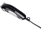 A black and silver Zoofari pet hair clipper with a black cord.