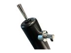 Black beer tap with a chrome handle and dispenser.