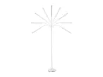 White floor lamp with multiple adjustable LED lights, resembling a tree.