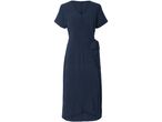 Vestito lungo blu scuro a maniche corte