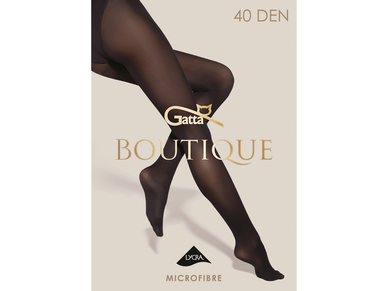 Gatta BOUTIQUE Rajstopy czarne 40 DEN