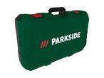 A green Parkside tool case with a black handle.