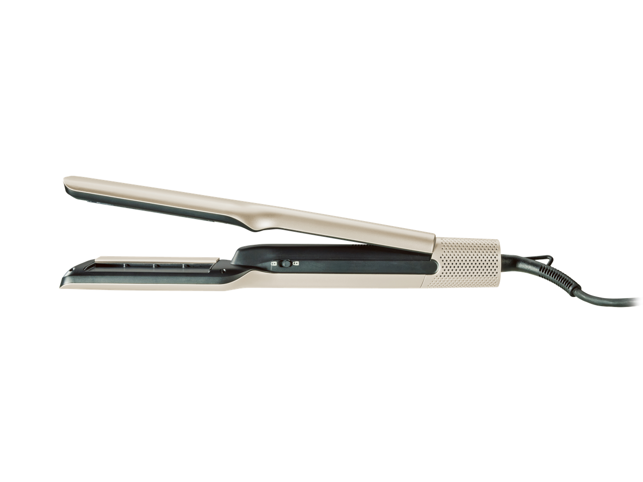 Cien Beauty Premium Hair Straightener, beige and black, with open plates and power cord