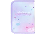 Sveska za učenje sa oblacima i zvezdama, sa natpisom „I believe in UNICORNS“.