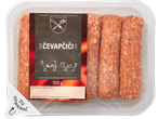 GRILL Ćevapčići, 500g, veise- ja sealihapiltidega ning säilitamisjuhistega.