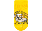 Yellow socks featuring Ryder from Paw Patrol.