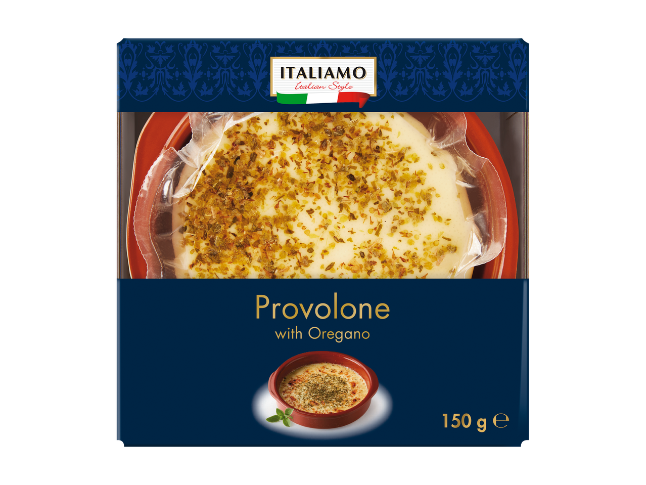 Provolone com orégano Italiamo, estilo italiano.