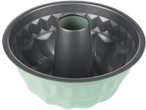 SILVERCREST® Cake Tin Assortment: a light green bundt cake tin with a dark grey non-stick interior.