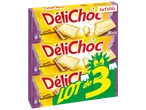 Paquet de biscuits croustillants au chocolat blanc, vendu par lot de 3.