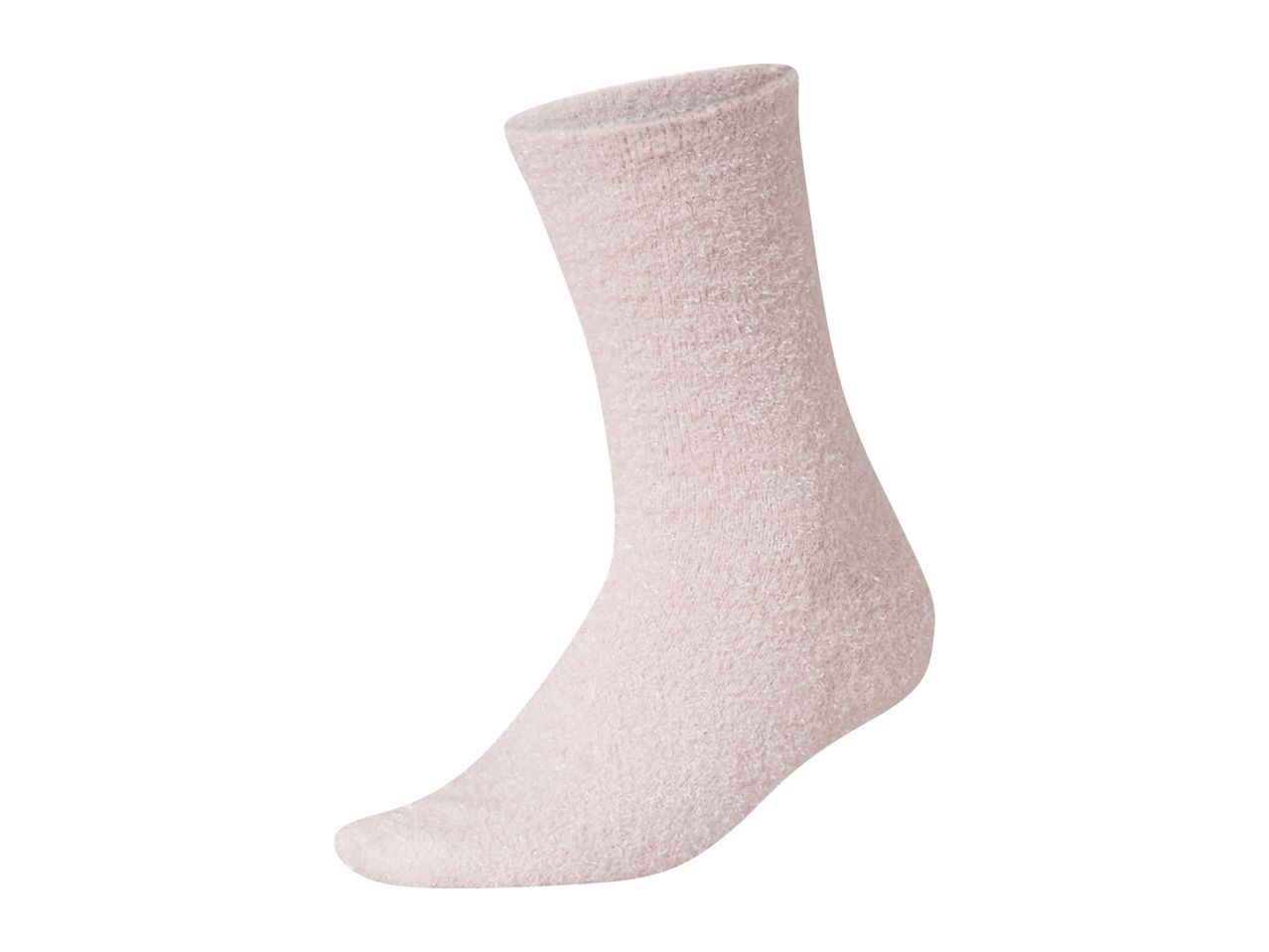 Soft pink fluffy sock