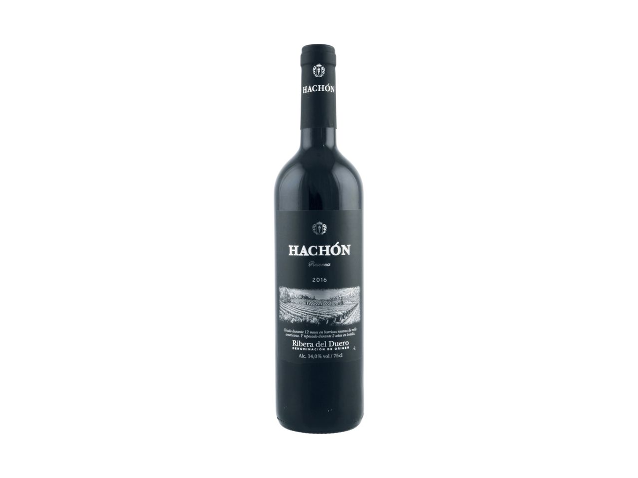 Hachón Reserva 2016 Ribera del Duero red wine bottle.