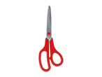Red-handled scissors with silver blades, featuring the text 'BEE COLLECTION' and 'EDELSTAHL'.