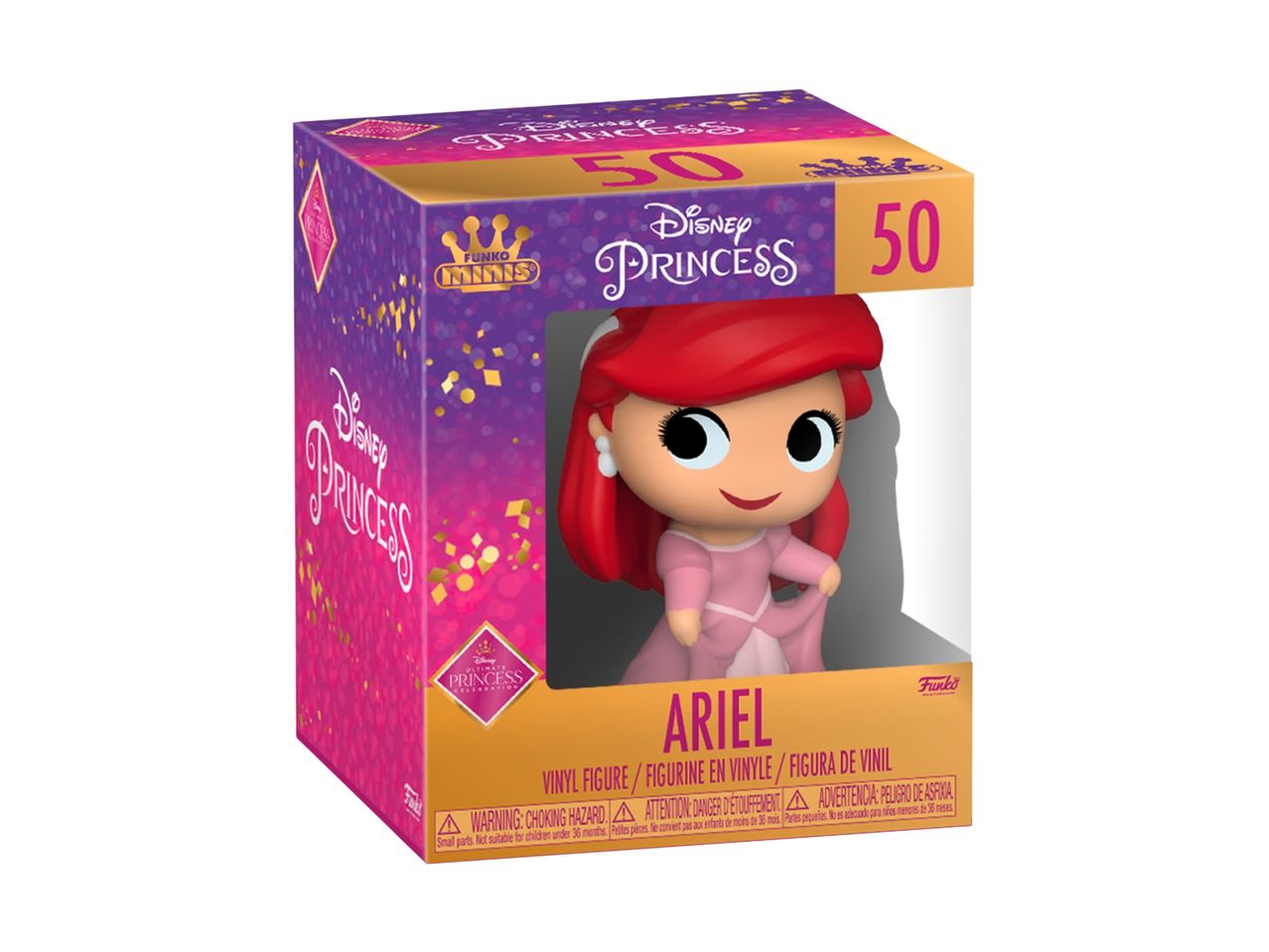 Una scatola Funko Minis Disney Princess con una figura di Ariel.