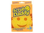 Опаковка на Scrub Daddy с жълта гъба с усмихнато лице.