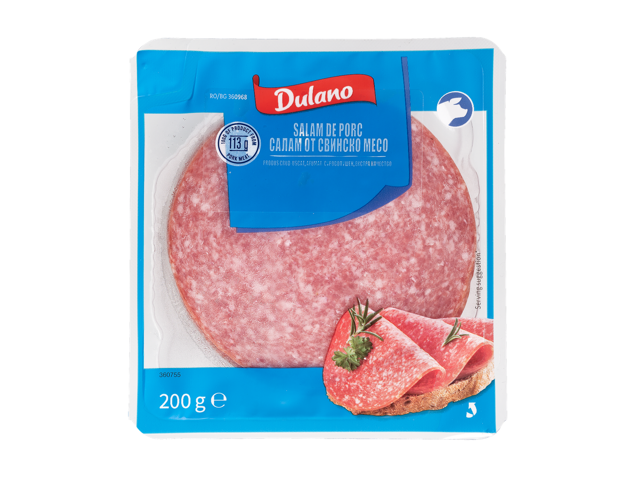 Salam de porc DULANO, 200g.