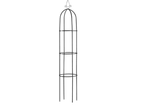 Treliça de jardim Livarno para rosas ou plantas trepadeiras, em metal preto com design arqueado.