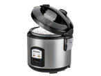 SILVERCREST® Reiskocher com tampa aberta e arroz cozido