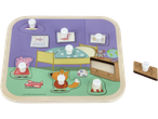 Peppa Pig puzle ar tēliem un mēbeļu gabaliem.