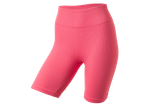 Roze rebraste ženske biciklističke šortse sa visokim strukom