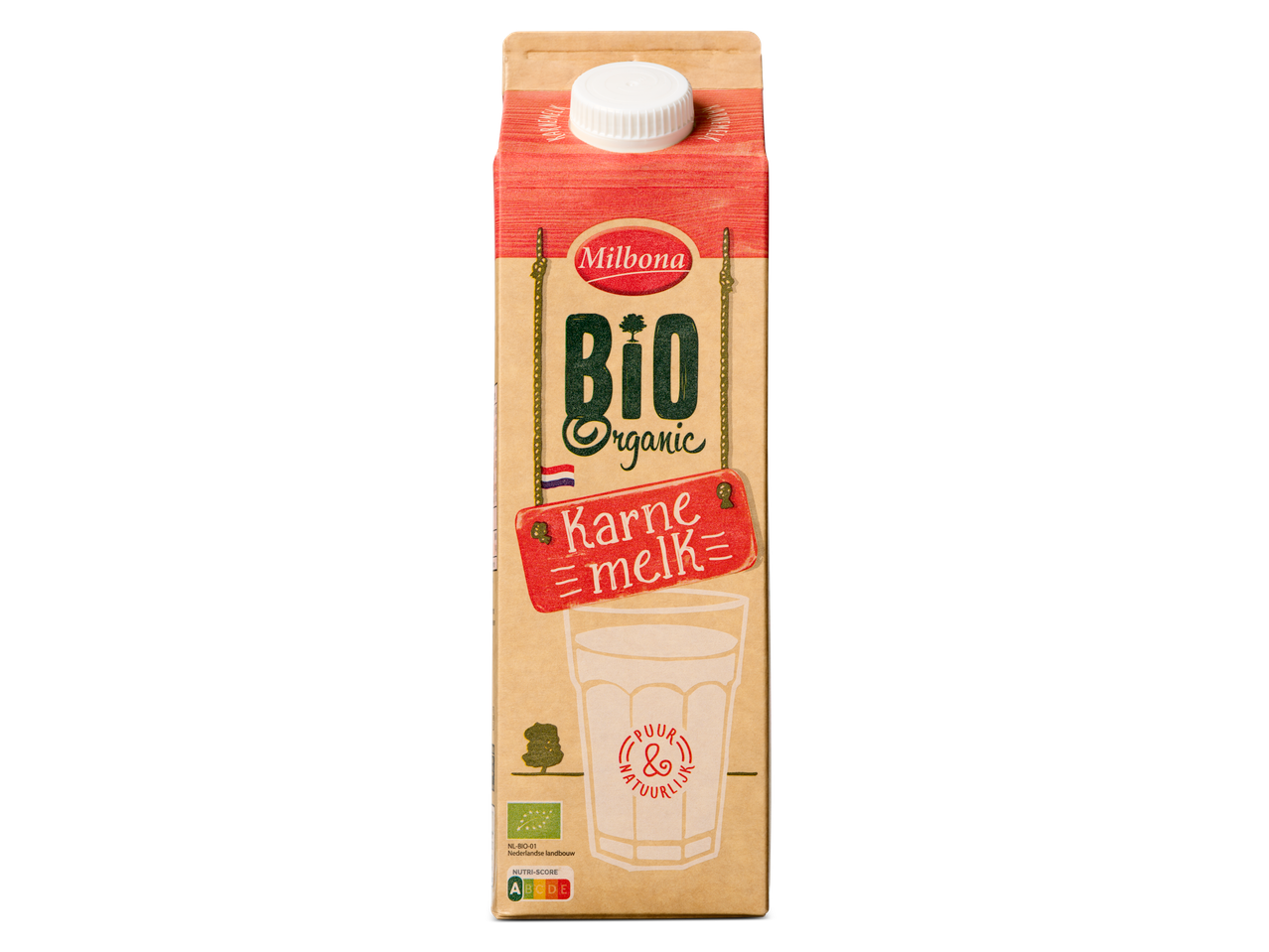 Milbona Bio Organic karnemelk in kartonnen verpakking.