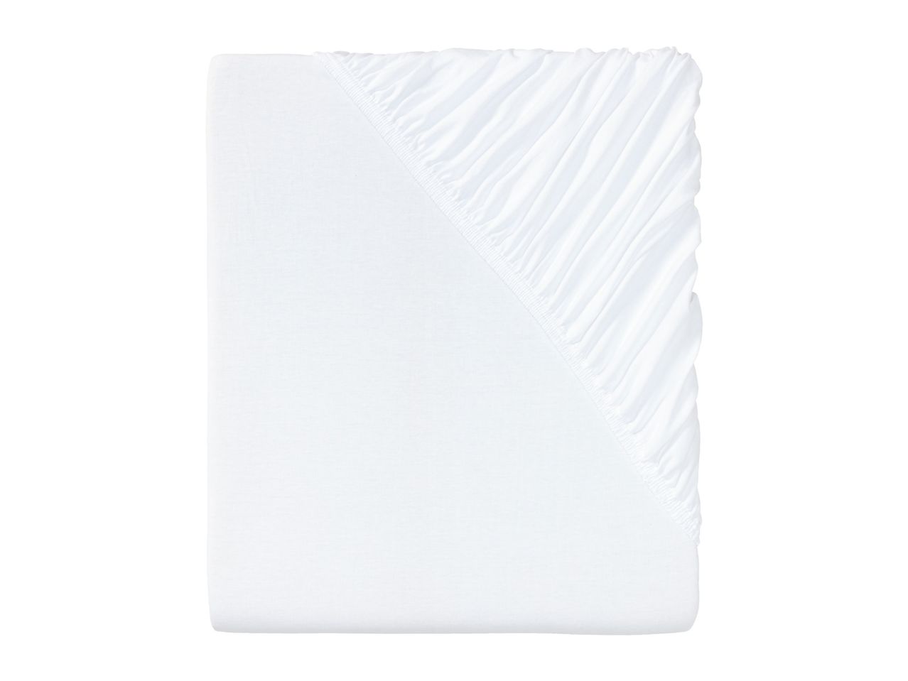 Go to full screen view: Livarno Home Jersey Fitted Sheet - King - White - Image 1