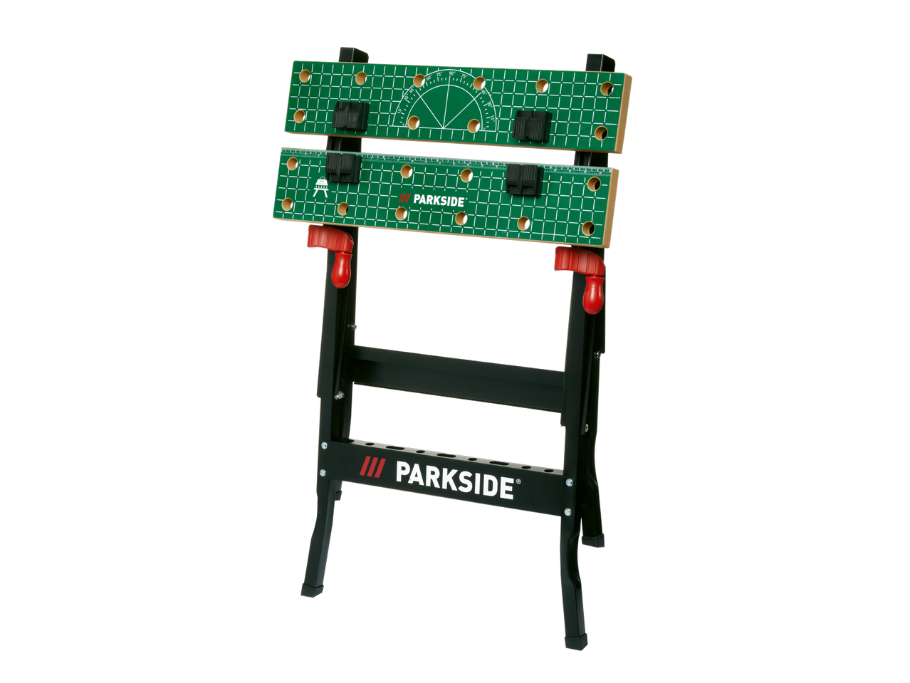 Sklopivi radni stol sa zelenom pločom s mjernom mrežom i kutomjerom.