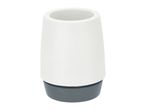 White and grey toothbrush holder