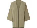 Kimono verde oliva a maniche a tre quarti.