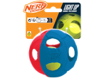 Bola Nerf Dog bicolor iluminada.
