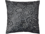 LIVARNO GRS aksominis pagalvės užvalkalas su pilku paisley raštu