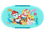 Paw Patrol themed lunchbox with Marshall, Chase, Skye, and Rubble characters.